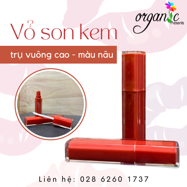 VỎ SON KEM (TRỤ VUÔNG CAO - MÀU NÂU)