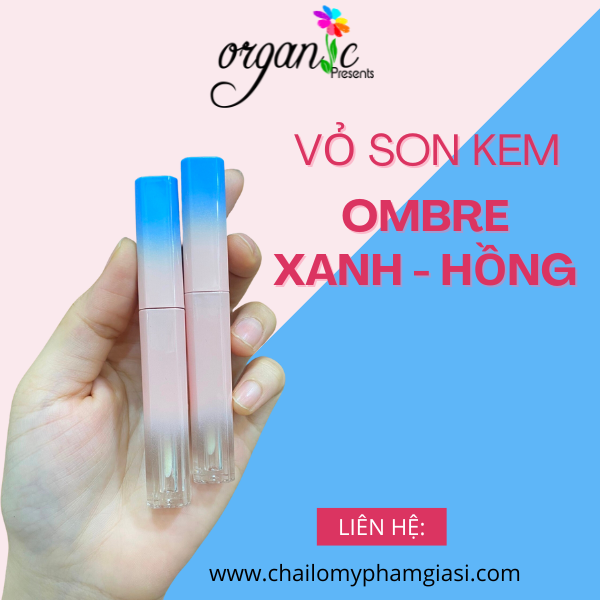 VỎ SON KEM (OMBRE XANH - HỒNG)