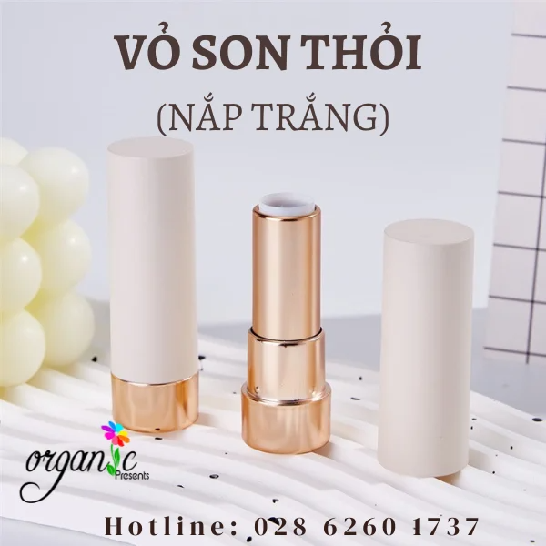 VỎ SON THỎI (TRỤ TRÒN - NẮP TRẮNG)