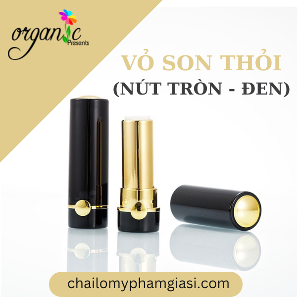 VỎ SON THỎI (NÚT TRÒN - ĐEN)