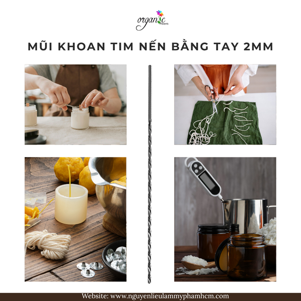  MŨI KHOAN TIM NẾN BẰNG TAY 2MM