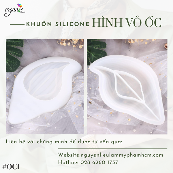 KHUÔN SILICONE LÀM THẠCH CAO HÌNH VỎ ỐC (OC1)