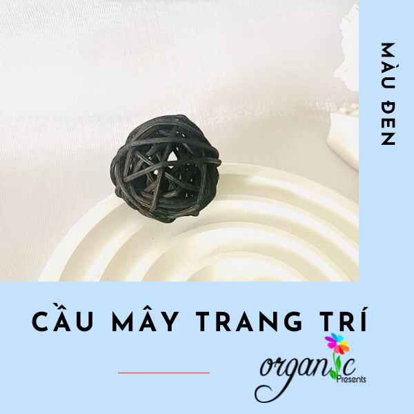 QUẢ CẦU MÂY TRANG TRÍ QUE KHUẾCH TÁN (MÀU ĐEN) 
