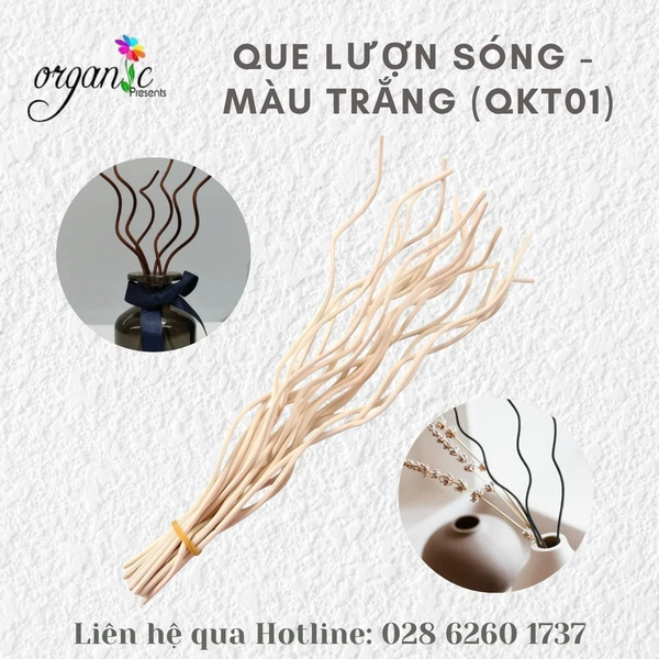 QUE KHUẾCH TÁN TINH DẦU LƯỢN SÓNG (MÀU TRẮNG)