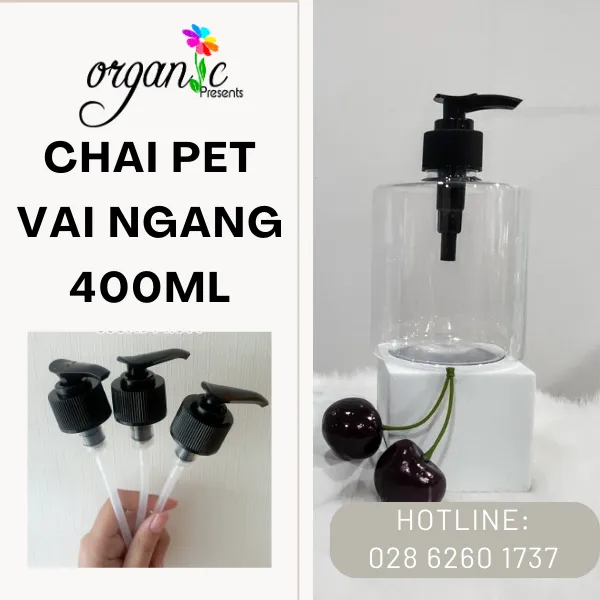 CHAI PET 400ML VAI NGANG