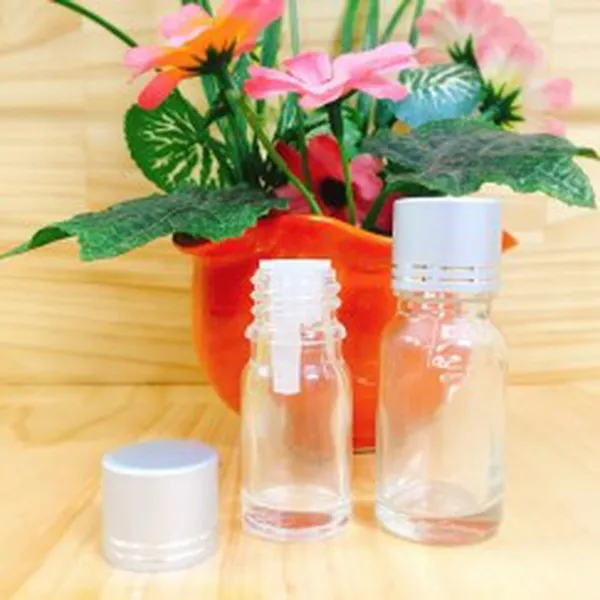 CHAI TINH DẦU NẮP BẠC 5ML (TRONG)