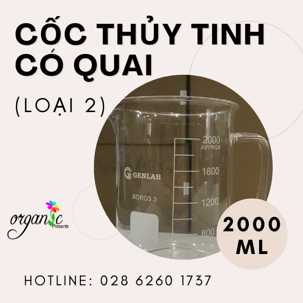 CỐC THỦY TINH 2000 ML CÓ QUAI CẦM (LOẠI 2)
