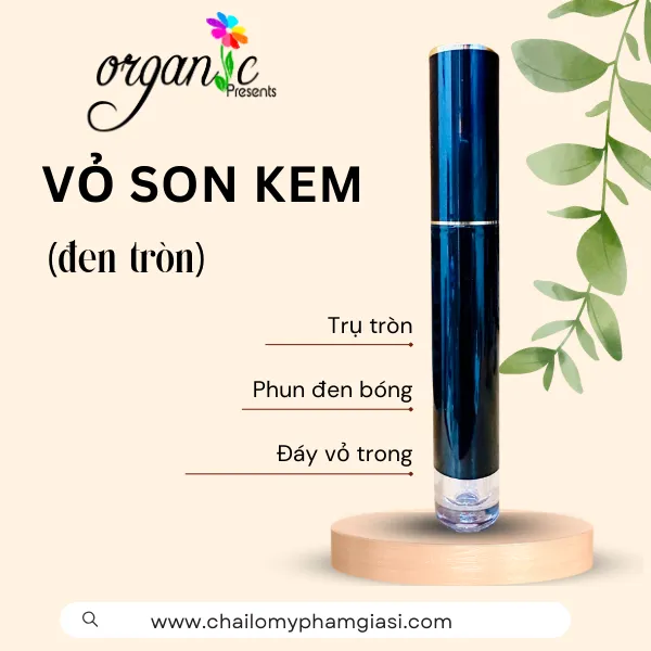 VỎ SON KEM (ĐEN TRÒN)