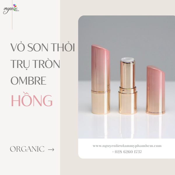 VỎ SON THỎI (TRỤ TRÒN - OMBRE HỒNG)