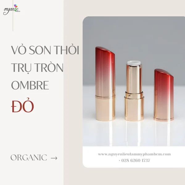 VỎ SON THỎI (TRỤ TRÒN - OMBRE ĐỎ)