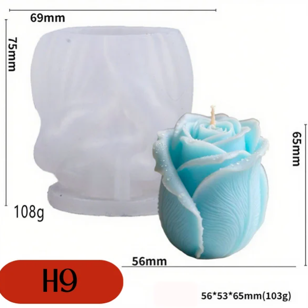 KHUÔN SILICONE HÌNH HOA HỒNG LỚN (H9)