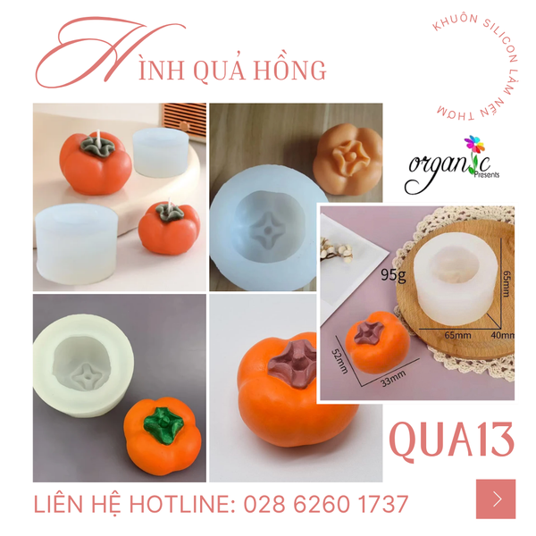 KHUÔN SILICON LÀM NẾN THƠM/ XÀ PHÒNG/ THẠCH CAO HÌNH TRÁI CÂY