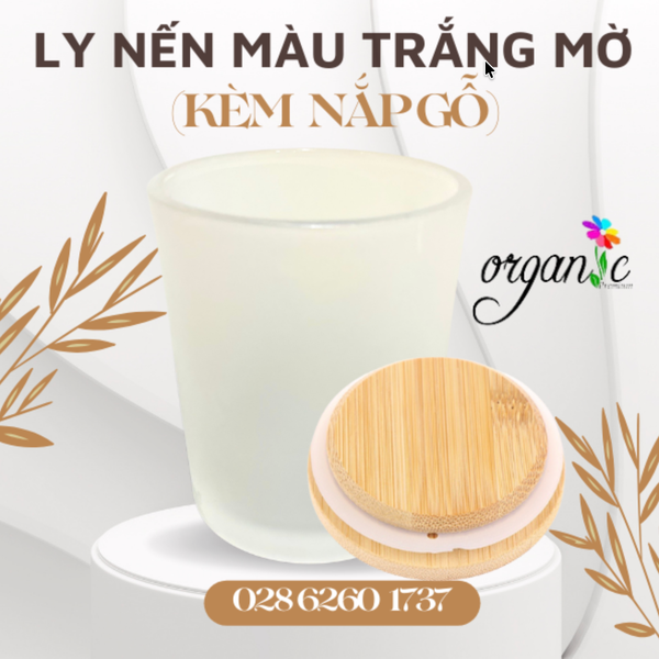 LY THỦY TINH ĐỰNG NẾN THƠM 150G (MÀU TRẮNG MỜ)