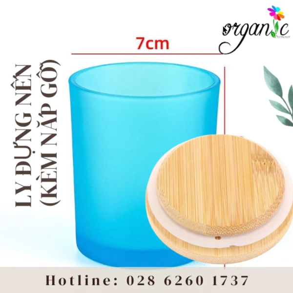 LY THỦY TINH ĐỰNG NẾN THƠM 150G (MÀU XANH DA TRỜI)