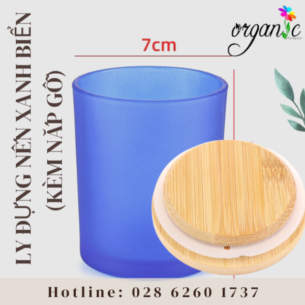 LY THỦY TINH ĐỰNG NẾN THƠM 150G (MÀU XANH BIỂN)