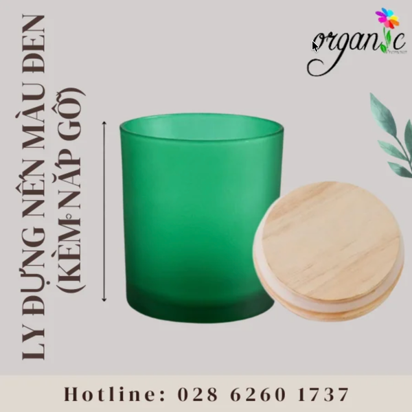 LY THỦY TINH ĐỰNG NẾN THƠM 150G (MÀU XANH LÁ)