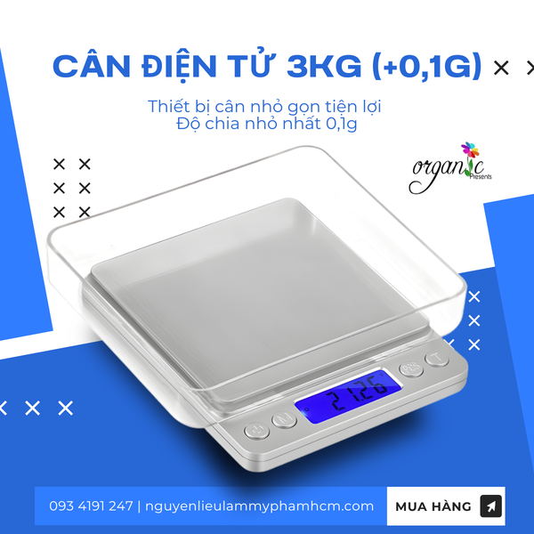 CÂN ĐIỆN TỬ 3KG (+0,1G)