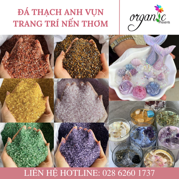 ĐÁ THẠCH ANH VỤN TRANG TRÍ NẾN THƠM/THẠCH CAO