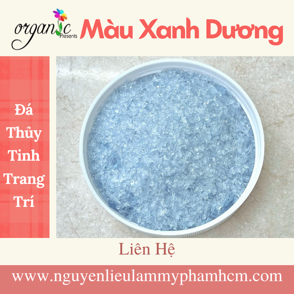 ĐÁ THỦY TINH TRANG TRÍ NẾN THƠM/RESIN/THẠCH CAO (MÀU XANH DƯƠNG)