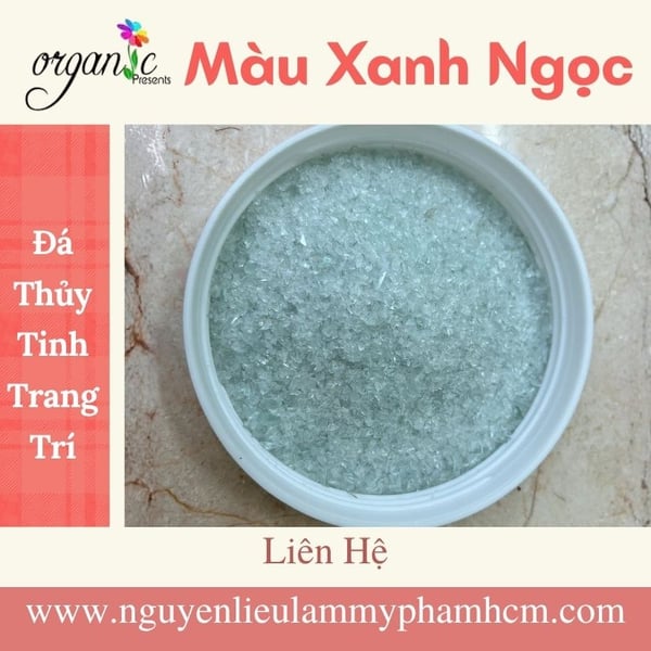 ĐÁ THỦY TINH TRANG TRÍ NẾN THƠM/RESIN/THẠCH CAO (MÀU XANH NGỌC)