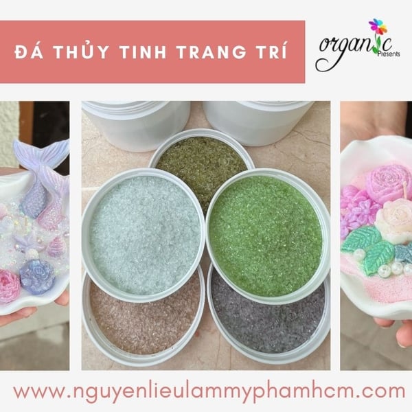 ĐÁ THỦY TINH TRANG TRÍ NẾN THƠM/RESIN/THẠCH CAO (MÀU HỔ PHÁCH)