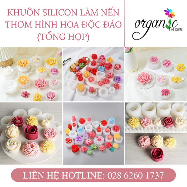 KHUÔN SILICON LÀM NẾN THƠM HÌNH HOA LAN (H24)