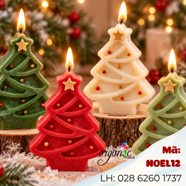 KHUÔN SILICON LÀM NẾN THƠM HÌNH CÂY THÔNG (NOEL14)