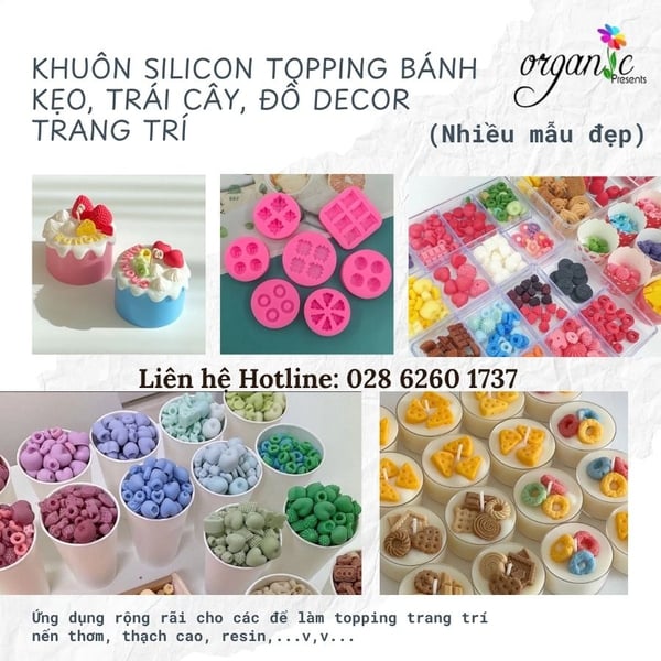 KHUÔN SILICON TOPPING HÌNH VIÊN KEM (TP26)