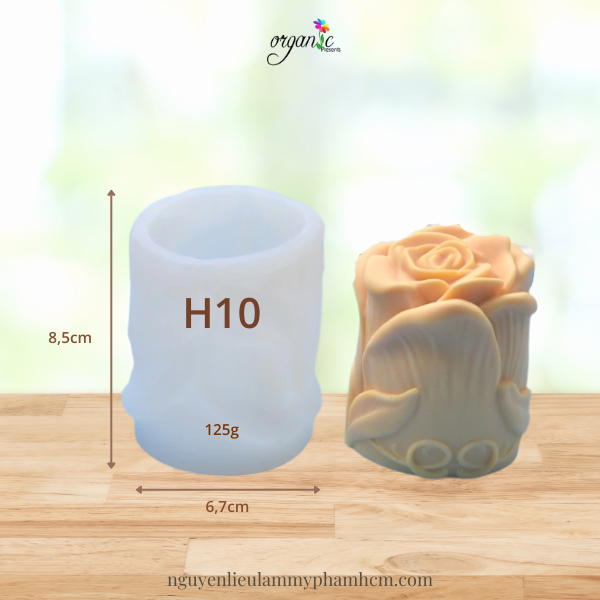 KHUÔN SILICONE HÌNH HOA HỒNG LỚN (H10)