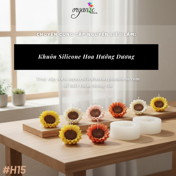 KHUÔN SILICONE HÌNH HOA HƯỚNG DƯƠNG (H15)
