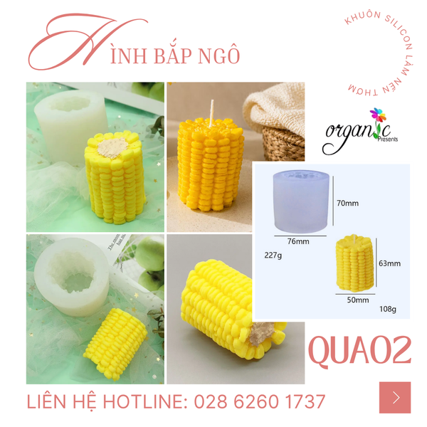 KHUÔN SILICON LÀM NẾN THƠM/ XÀ PHÒNG/ THẠCH CAO HÌNH TRÁI CÂY