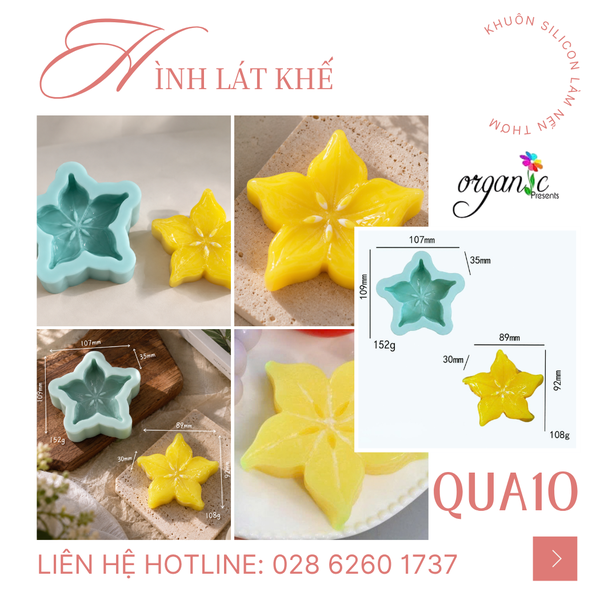 KHUÔN SILICON LÀM NẾN THƠM/ XÀ PHÒNG/ THẠCH CAO HÌNH TRÁI CÂY
