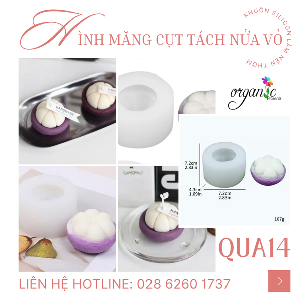 KHUÔN SILICON LÀM NẾN THƠM/ XÀ PHÒNG/ THẠCH CAO HÌNH TRÁI CÂY
