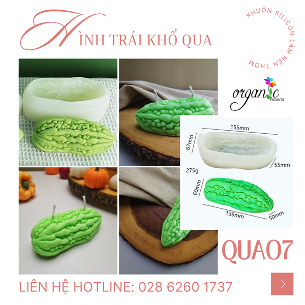 KHUÔN SILICON LÀM NẾN THƠM/ XÀ PHÒNG/ THẠCH CAO HÌNH TRÁI CÂY