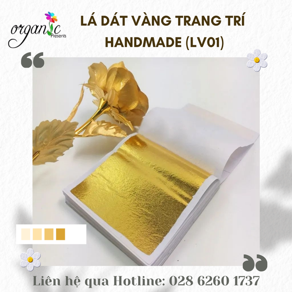 LÁ DÁT VÀNG TRANG TRÍ ĐỒ HANDMADE (LV01)