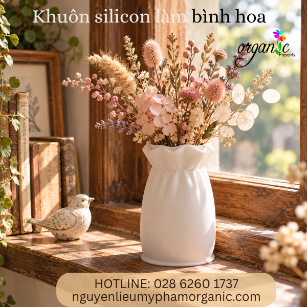 KHUÔN SILICON LÀM BÌNH HOA DÁNG TÚI (BH08)
