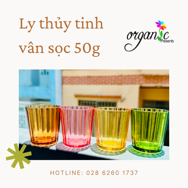LY THỦY TINH ĐỰNG NẾN THƠM / TEALIGHT 50G (MÀU HỔ PHÁCH)