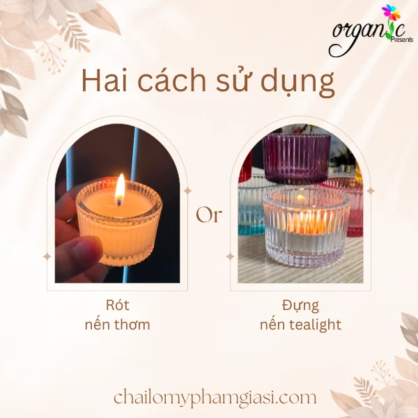 LY THỦY TINH ĐỰNG NẾN THƠM / TEALIGHT 25G (MÀU ĐEN)