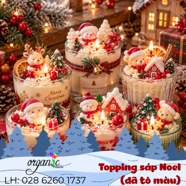 TOPPING SÁP TRANG TRÍ NẾN THƠM (ÔNG GIÀ NOEL - TPS20)