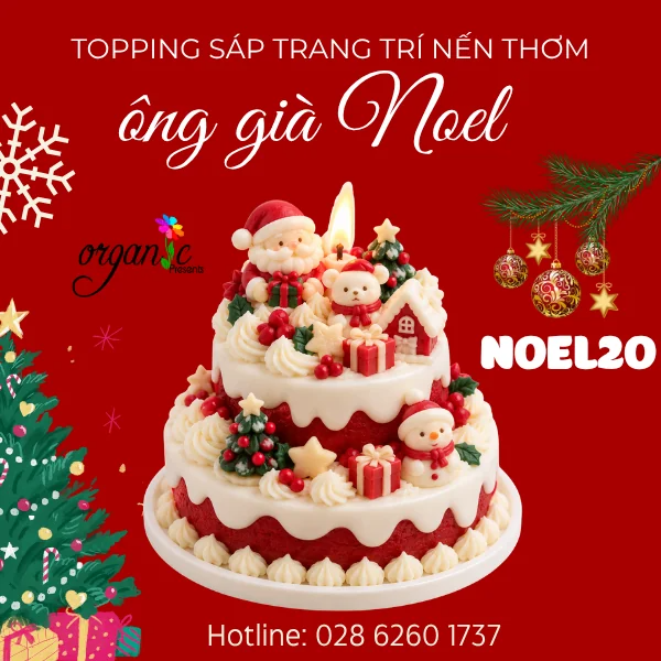 TOPPING SÁP TRANG TRÍ NẾN THƠM (ÔNG GIÀ NOEL - TPS20)