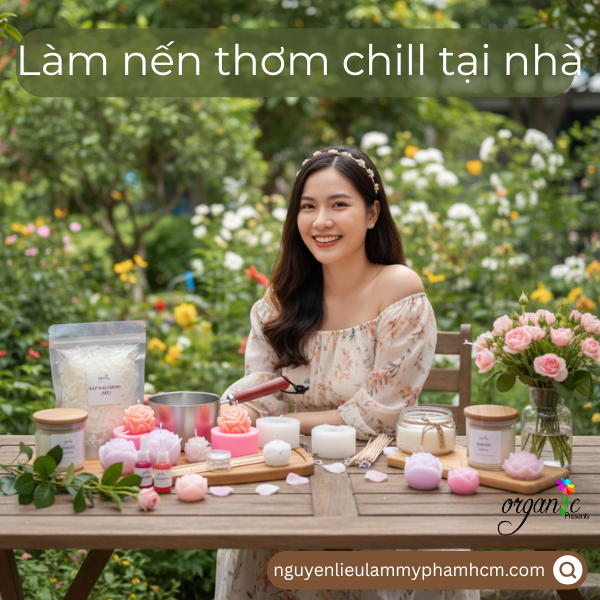 [DIY] BỘ KIT LÀM NẾN THƠM HOA HỒNG TẠI NHÀ