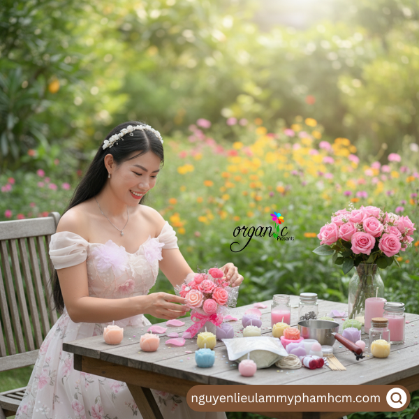 [DIY] BỘ KIT LÀM NẾN THƠM HOA HỒNG TẠI NHÀ