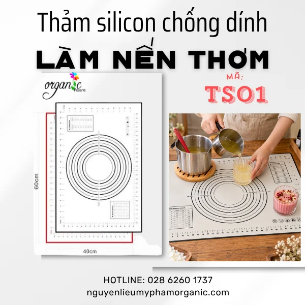 THẢM SILICON CHỐNG DÍNH LÀM NẾN THƠM (TS01)