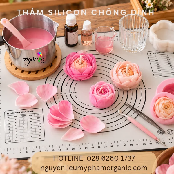 THẢM SILICON CHỐNG DÍNH LÀM NẾN THƠM (TS01)