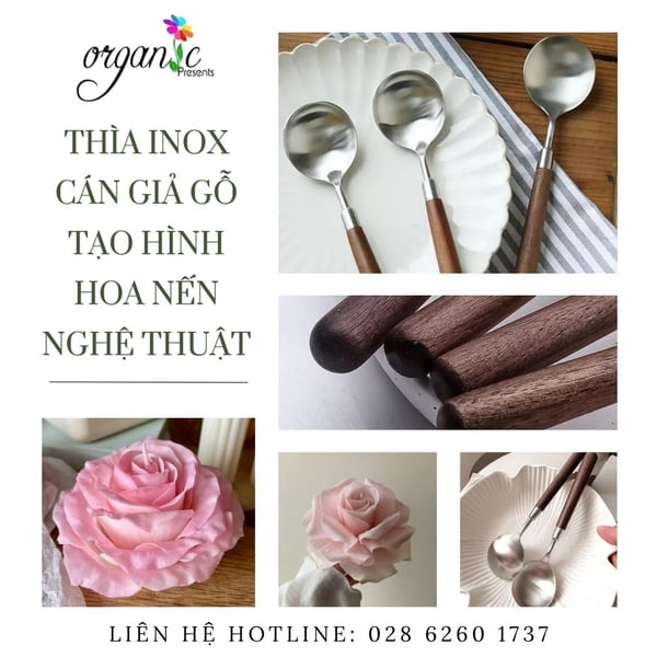 THÌA INOX CÁN DÀI DÙNG TẠO HÌNH HOA NẾN NGHỆ THUẬT
