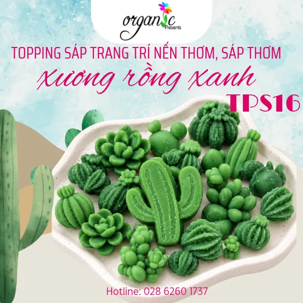 TOPPING SÁP TRANG TRÍ NẾN THƠM (XƯƠNG RỒNG XANH - TPS16)