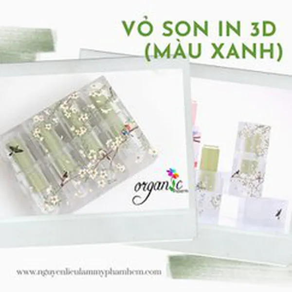 VỎ SON HANDMADE (IN 3D - MÀU XANH)