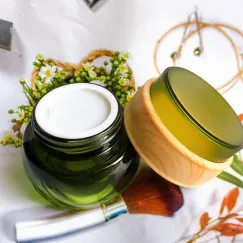 HŨ KEM THỦY TINH NẮP GỖ 50G