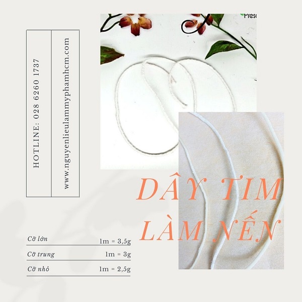 DÂY TIM LÀM NẾN THƠM (CỠ TRUNG)
