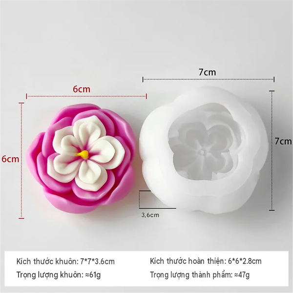 KHUÔN SILICON LÀM NẾN THƠM HÌNH HOA LAN (H24)